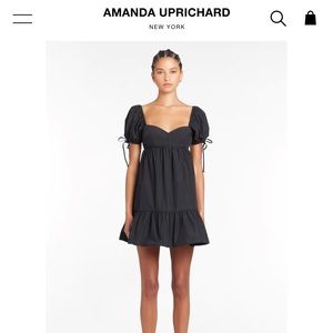 Amanda Uprichard babydoll mini dress with puff sleeves